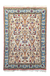 #7539 Vintage Tree of life Persian Qom wool on cotton base